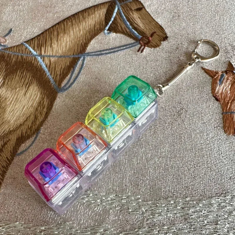 LED Keyboard Fidget Keychain Toy