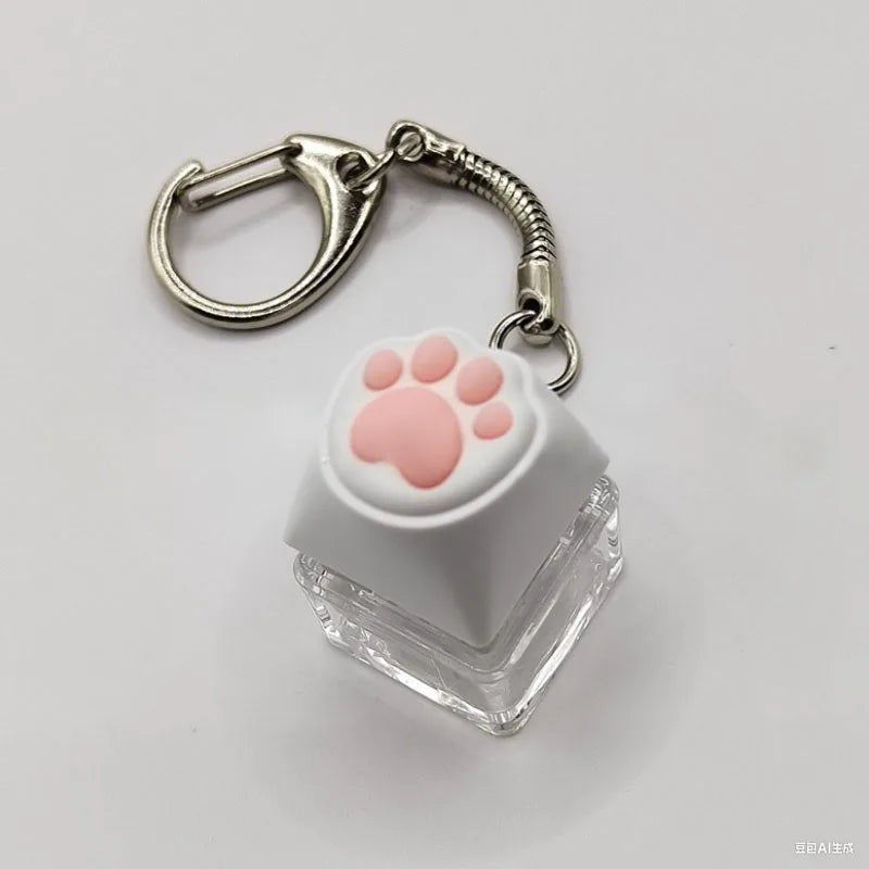 LED Keyboard Fidget Keychain Toy